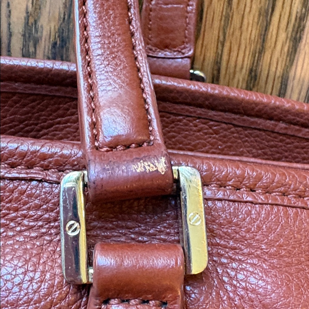 Tory Burch large brown pebbled leather shoulder bag/purse - Picture 8 of 16